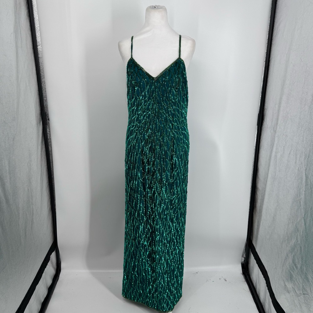 Laurence Kazar Green Sequin Dress